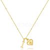 Brass Initial and Heart Pendant Necklaces for Women FS-WG01F32-09-1