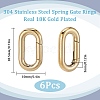 6Pcs Ion Plating(IP) 304 Stainless Steel Spring Gate Rings STAS-SC0008-34-2