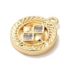 Brass Micro Pave Cubic Zirconia Charms KK-D071-01G-2