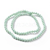 Electroplate Opaque Solid Color Glass Beads Strands X-GLAA-E036-10D-3