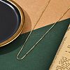 Rack Plating 1MM Brass Box Chain Necklaces for Women NJEW-H049-02G-3