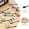 DICOSMETIC 14Pcs 14 Style Cow Theme Silicone Straw Cap AJEW-DC0001-46-5