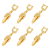 SUPERFINDINGS 6Pcs Brass Fold Over Clasps KK-FH0007-43A-1