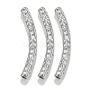 304 Stainless Steel Curved Tube Beads STAS-M071-03A-P-1