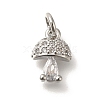 Brass Micro Pave Cubic Zirconia Charms KK-M295-21P-1