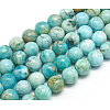Natural Gemstone Hemimorphite Round Beads Strands G-L145-10mm-01-1