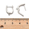 925 Sterling Silver Cubic Zirconia Leverback Earring Findings STER-U009-08P-3