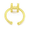 Rack Plating Brass Open Cuff Rings for Women RJEW-F162-01G-H-3