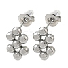 304 Stainless Steel Round Ball Stud Earrings SA-CBA5A9C-02P-2
