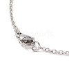 Brass Pendant Necklace with Clear Cubic Zirconia NJEW-JN04250-01-6