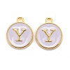 Golden Plated Alloy Charms LS-X-ENAM-S118-01Y-1