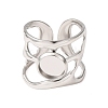 304 Stainless Steel Cuff Ring Components SA-CBA76C4-02P-01-2