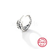 925 Sterling Silver Open Cuff Ring QY8581-2-1