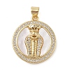 Brass Micro Pave Clear Cubic Zirconia Pendants KK-I712-55A-G-1