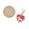 Valentine's Day Alloy Enamel Pendant Decorations HJEW-JM02938-03-3