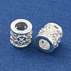 Rack Plating Brass Micro Pave Clear Cubic Zirconia European Beads KK-L215-300S-2