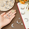 12Pcs Moon Alloy Lapel Pin Backs for Backpack Clothes JEWB-FH0002-79P-3