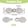 Zinc Alloy Snap Lock Clasps FIND-WH0149-96P-2