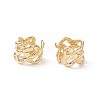 Rack Plating Brass Criss Cross Wide Cuff Earrings for Women EJEW-B014-16G-2