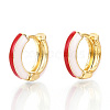 Brass Huggie Hoop Earrings EJEW-S209-07D-2