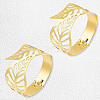 4Pcs Leaf Iron Cuff Bangles BJEW-SP0001-15G-7
