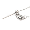 304 Stainless Steel Cable Chain Necklace for Women NJEW-G104-04P-3