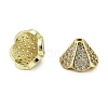 Brass Micro Pave Cubic Zirconia Beads KK-K297-42G-1