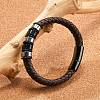 Ion Plating(IP) Braided Leather Cord Bracelets for Men BJEW-Z081-11EB-02-2