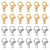 Yilisi 100Pcs 2 Colors 304 Stainless Steel Lobster Claw Clasps Sets STAS-YS0001-26B-10