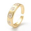 Brass Enamel Cuff Rings RJEW-H546-01-4