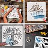 Large Plastic Reusable Drawing Painting Stencils Templates DIY-WH0172-612-4