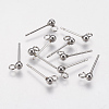 202 Stainless Steel Ball Stud Earring Findings STAS-F141-06P01-6mm-1