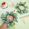2Pcs Cloth Artificial Leaf Candle Rings Wreath AJEW-SP0004-47C-3
