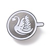 Coffee Cup with Pattern Enamel Pin JEWB-G012-B04-1
