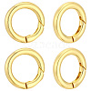 6Pcs Rack Plating Brass Spring Gate Rings KK-BBC0028-44-7