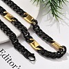 304 Stainless Steel Cuban Link Chain Necklaces for Women Men NJEW-A033-01B-EB-4