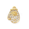 Christmas Series Brass Micro Pave Cubic Zirconia Pendants KK-Q010-01G-03A-1