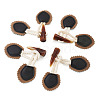 5 Pairs Resin Buttons BUTT-TA0001-48A-2