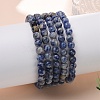 Natural Blue Spot Jasper Bead Stretch Bracelets BJEW-K212-A-039-2