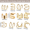 6Pcs 6 Styles Alloy Rhinestone Hair Accessories EJEW-WH20005-003G-2
