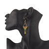 Glass Seed Braided Triangle Dangle Earrings EJEW-MZ00053-01-3