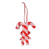 Christmas Candy Cane Handmade Polymer Clay Pendant Decorations HJEW-P017-02B-3