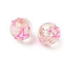 Luminous Handmade Enamel Gold Sand Glass Beads Strands LAMP-U004-08D-4