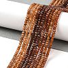 Faceted Rondelle Natural Garnet Bead Strands G-I156-08A-2