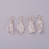 Natural Quartz Crystal Dangle Earrings EJEW-F228-A01-1