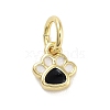 Real 18K Gold Plated Brass Enamel Charms KK-M293-22G-04-1