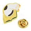 Golden Zinc Alloy Brooches JEWB-Z015-01E-3