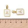 Ion Plating(IP) 304 Stainless Steel Pave Shell Pendants STAS-G327-01G-A-3