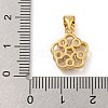 Rack Plating Brass Micro Pave Cubic Zirconia Pendants KK-G513-20G-3