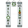 Polyester Hanging Sign for Home Office Front Door Porch Decorations HJEW-WH0023-004-1